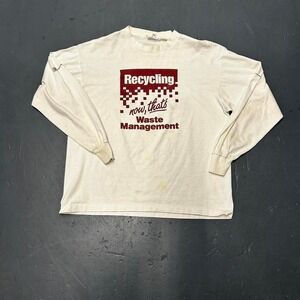 Vintage 80s single stitch recycling environment graphic long sleeve tshirt